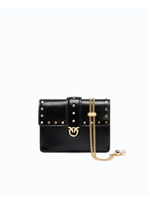Portacarte Love Pocket in pelle con tracolla a catena